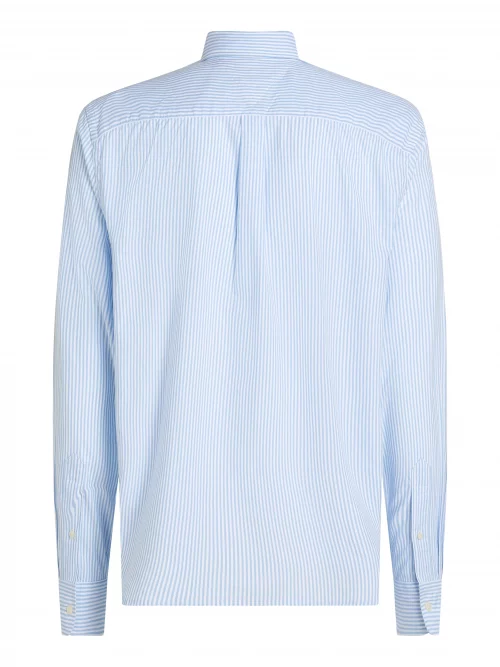 Chemise Manches Longues Sport Rayure Baton Bleu Clair – Image 2