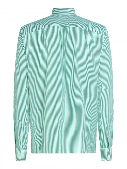 Chemise Manches Longues Sport Rayure Baton Vert Moyen – Image 2