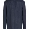 Chemise Manches Longues Sport Lin Col Mao Bleu Fonce – Image 2