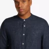Chemise Manches Longues Sport Lin Col Mao Bleu Fonce – Image 5