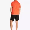 Polo Manches Courtes Regular Pique Uni Orange Moyen – Image 3