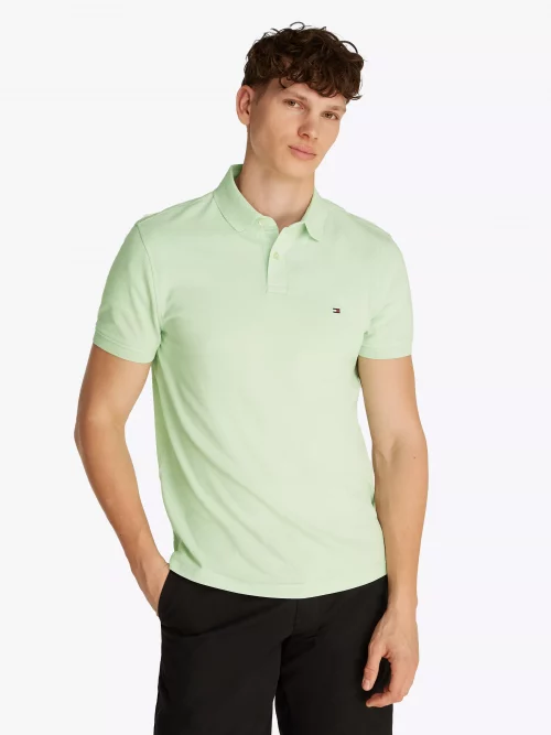 Polo Manches Courtes Regular Pique Uni Vert Clair
