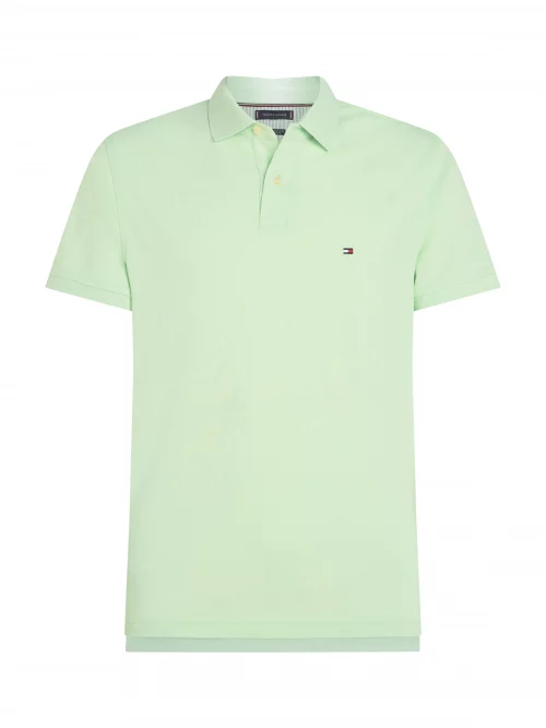 Polo Manches Courtes Regular Pique Uni Vert Clair – Image 3