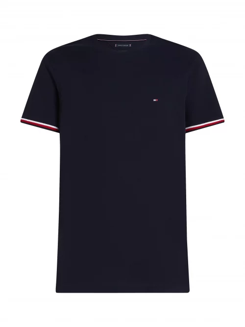 T-shirt Manches Courtes Bracelets Contraste Bleu Fonce