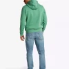 Pull Sweat  Molleton Enfilable Capuche Vert Moyen – Image 2