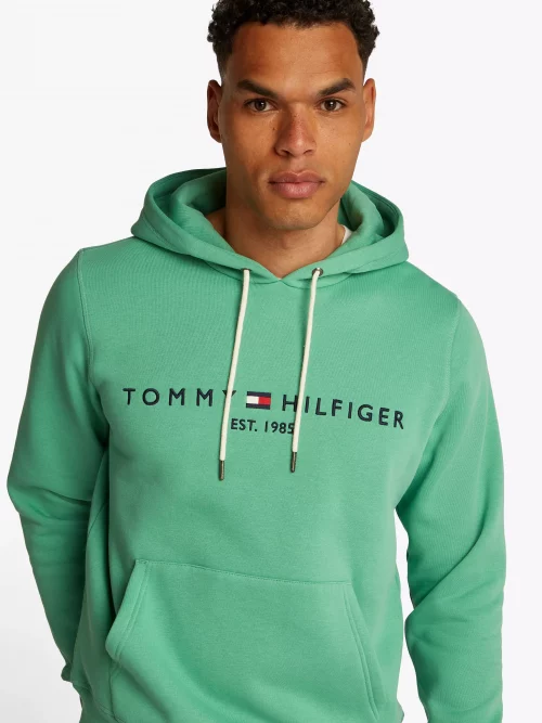 Pull Sweat  Molleton Enfilable Capuche Vert Moyen – Image 3