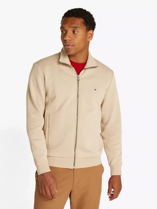 Gilet Manches Longues Molleton Zip Beige Clair