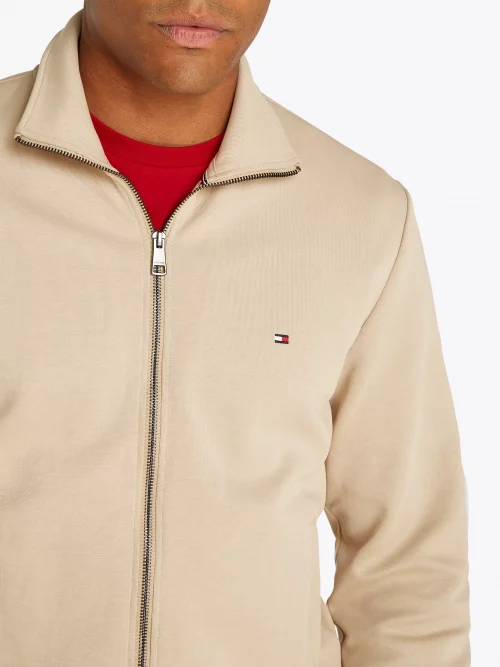 Gilet Manches Longues Molleton Zip Beige Clair – Image 3