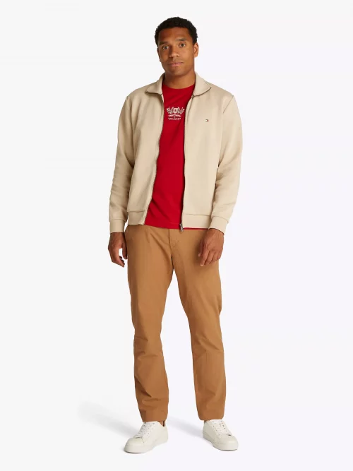 Gilet Manches Longues Molleton Zip Beige Clair – Image 4