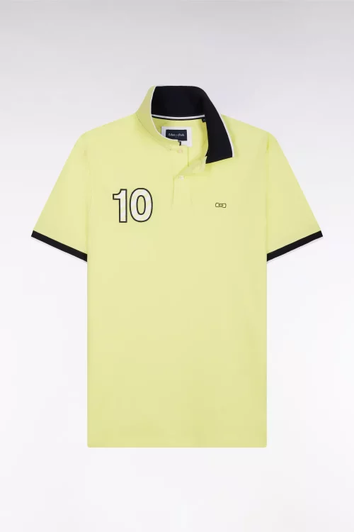 Polo Manches Courtes 10 Poitrine Jaune Clair
