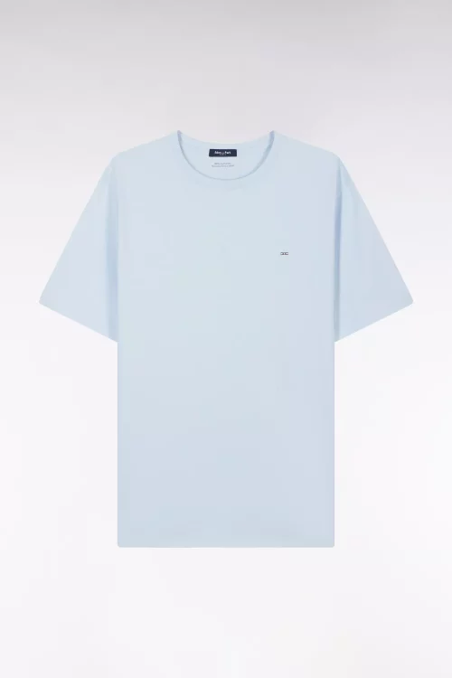 Chemise Manches Longues Sport 111 Uni Col Rond Bleu Clair