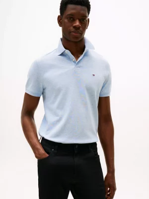 Polo Manches Courtes Regular Pique Chine Bleu Clair