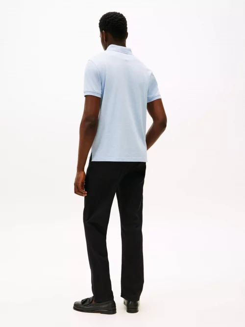 Polo Manches Courtes Regular Pique Chine Bleu Clair – Image 2