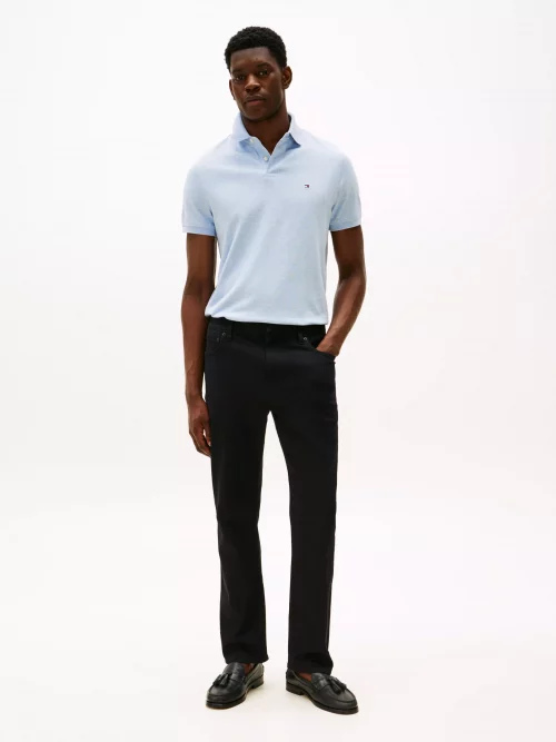 Polo Manches Courtes Regular Pique Chine Bleu Clair – Image 3