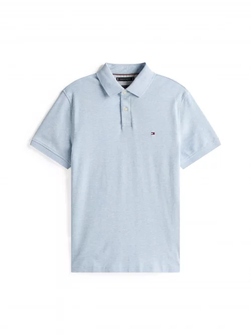 Polo Manches Courtes Regular Pique Chine Bleu Clair – Image 4