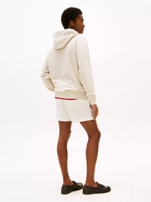 Pull Sweat  Capuche Print Drapeau Beige Clair – Image 2