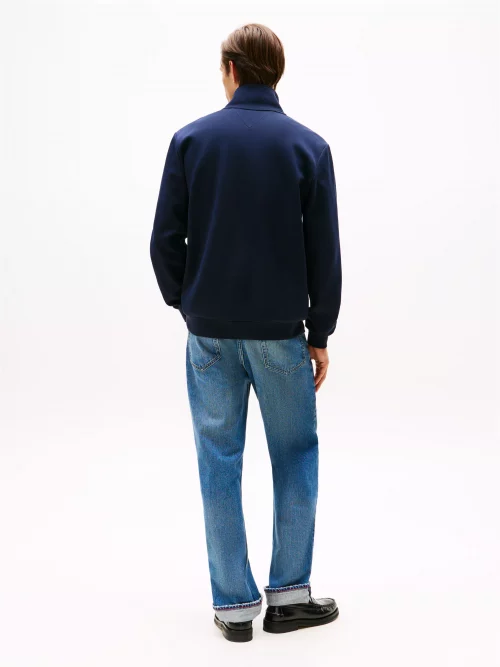 Pull Col Cheminee Performance 1/2 Zip Bleu Fonce – Image 3
