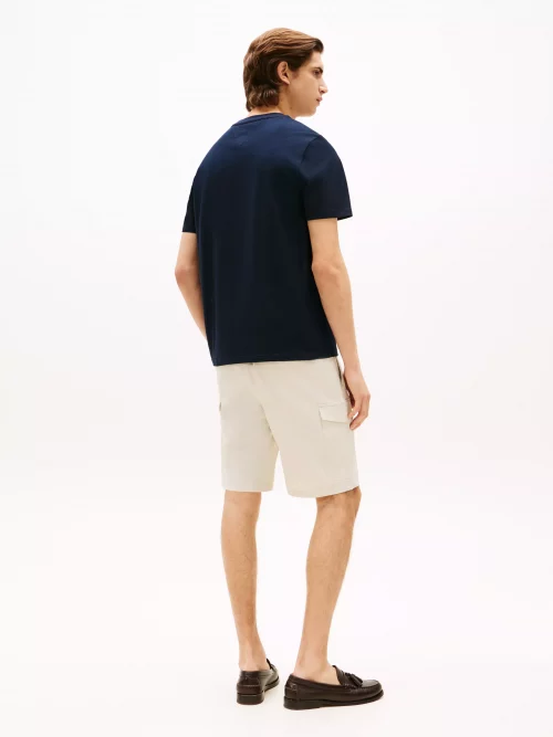 T-shirt Manches Courtes Drapeau Usa Bleu Fonce – Image 2