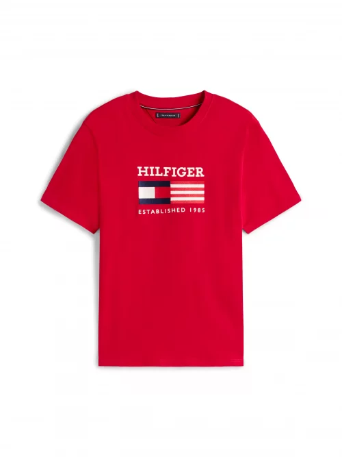 T-shirt Manches Courtes Drapeau Usa Rouge Moyen – Image 4