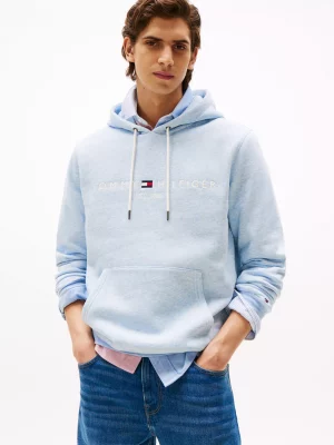 Pull Sweat  Capuche Logo Bleu Clair