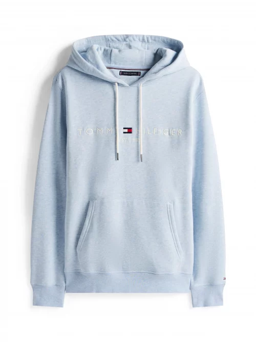 Pull Sweat  Capuche Logo Bleu Clair – Image 4