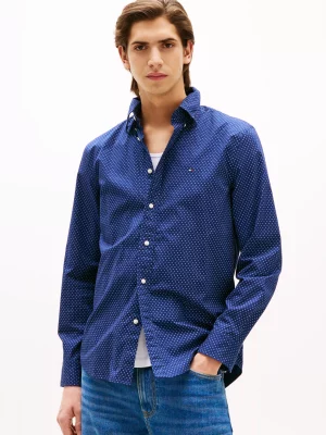 Chemise Manches Longues Sport Imprime Etoiles Bleu Moyen