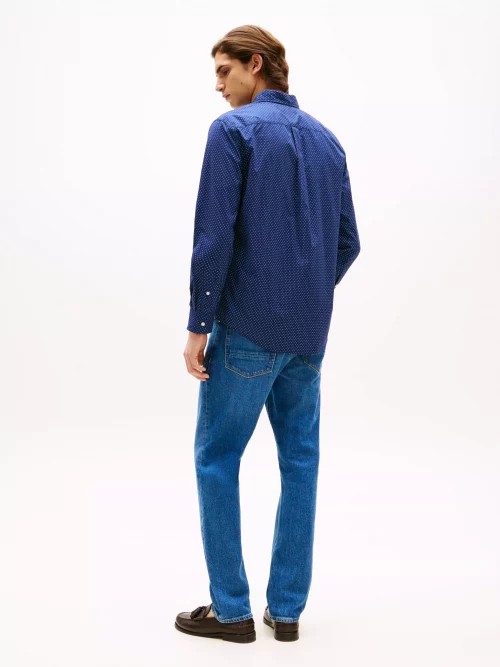 Chemise Manches Longues Sport Imprime Etoiles Bleu Moyen – Image 2