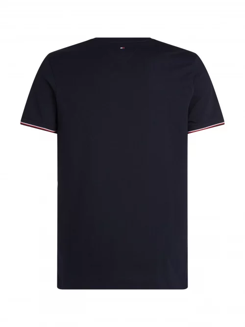 T-shirt Manches Courtes Gomme Tommy Bleu Fonce – Image 3