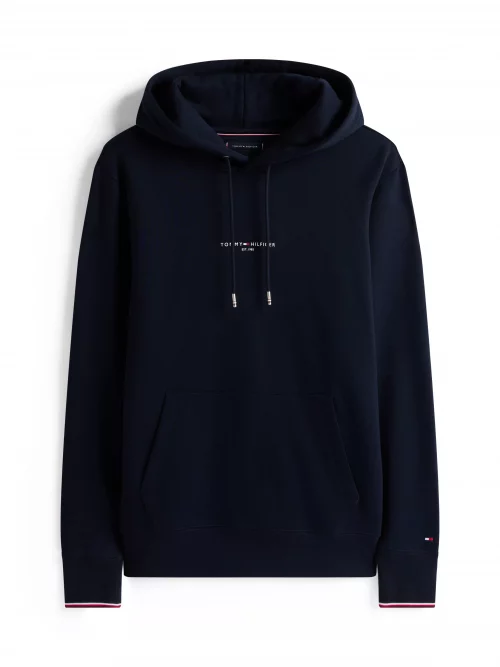 Pull Sweat  Capuche Petit Logo Bleu Fonce – Image 4