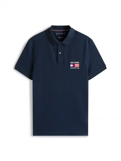 Polo Manches Courtes Drapeau Usa Bleu Fonce – Image 4