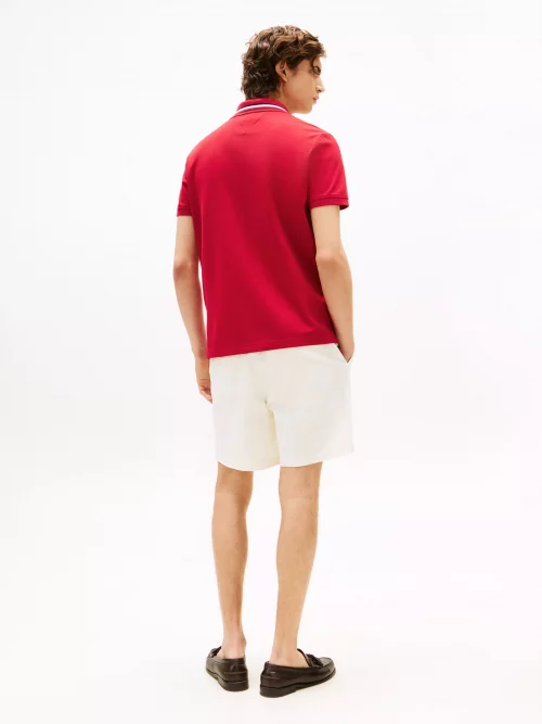 Polo Manches Courtes Broderie Hilfiger Rouge Moyen – Image 2