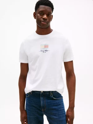 T-shirt Manches Courtes Drapeau Blanc
