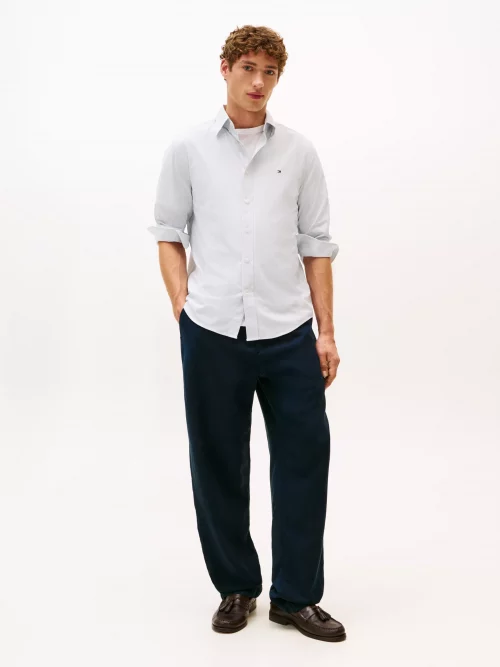 Chemise Manches Longues Sport Performance 2 Traits Blanc – Image 4