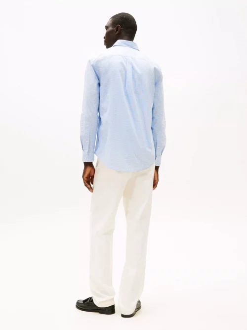 Chemise Manches Longues Sport Imprime 3 Points Bleu Clair – Image 2
