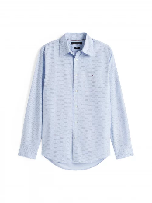 Chemise Manches Longues Sport Imprime 3 Points Bleu Clair – Image 4
