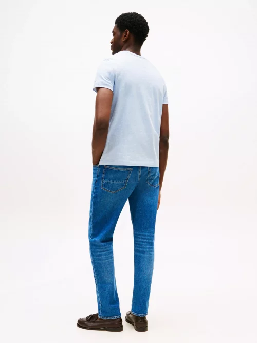 T-shirt Manches Courtes Broderie Tommy Bleu Clair – Image 2