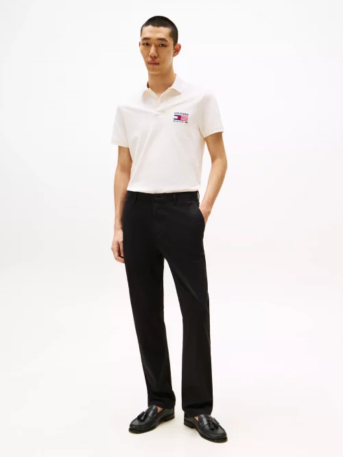 Polo Manches Courtes Drapeau Usa Beige Clair – Image 3
