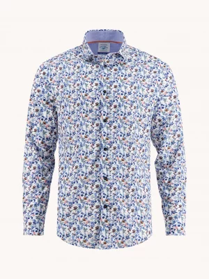 Chemise Manches Longues Sport Faisan Bleu Moyen
