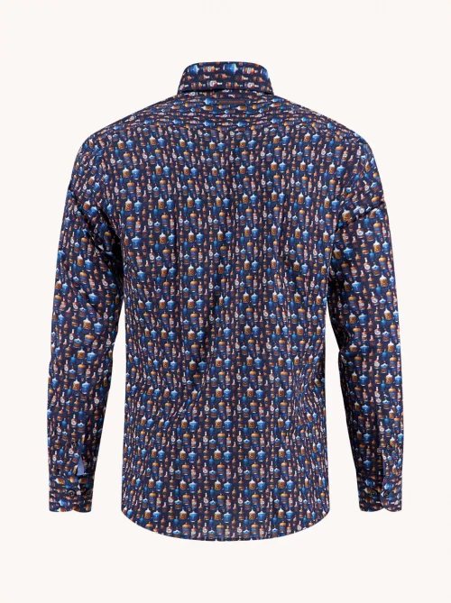 Chemise Manches Longues Sport Whisky Bleu Fonce – Image 2