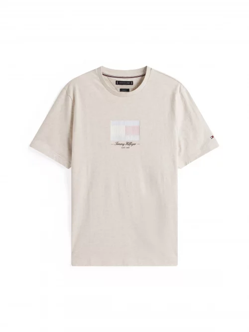T-shirt Manches Courtes Drapeau Beige Clair – Image 4