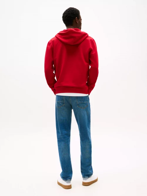 Gilet Manches Longues Molleton Zip Drapeau Usa Rouge Moyen – Image 2