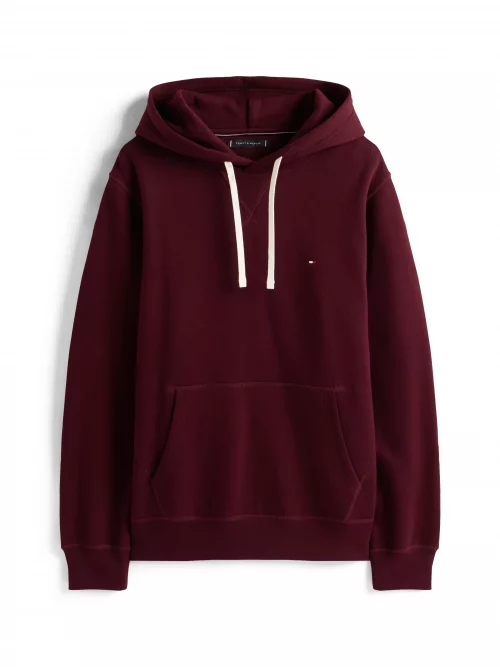 Pull Sweat  Molleton Capuche Rouge Fonce – Image 4