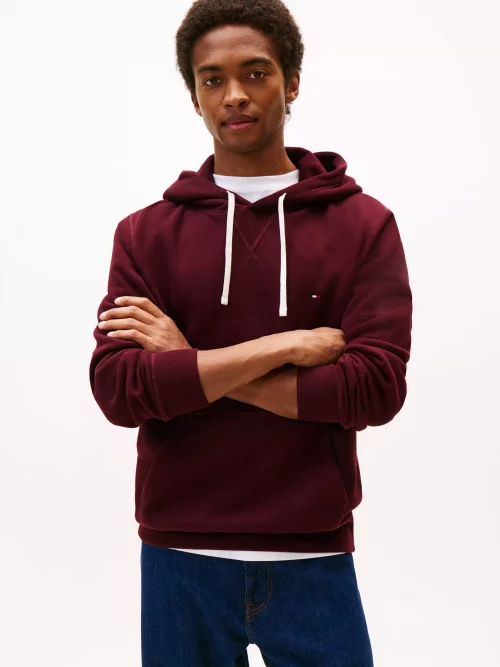 Pull Sweat  Molleton Capuche Rouge Fonce – Image 5