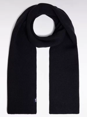 Accessoire Echarpe Tricot Uni Bleu Fonce