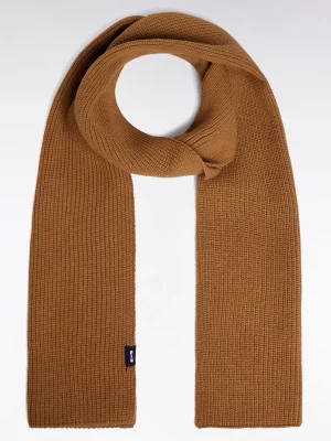Accessoire Echarpe Tricot Uni Beige Moyen