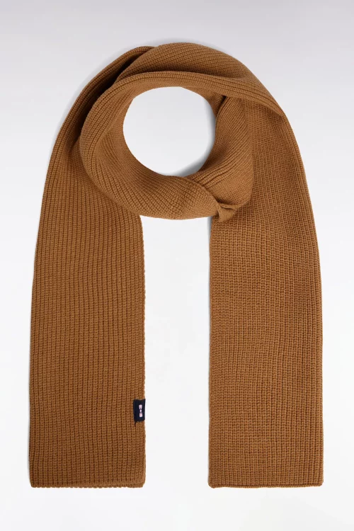 Accessoire Echarpe Tricot Uni Beige Moyen