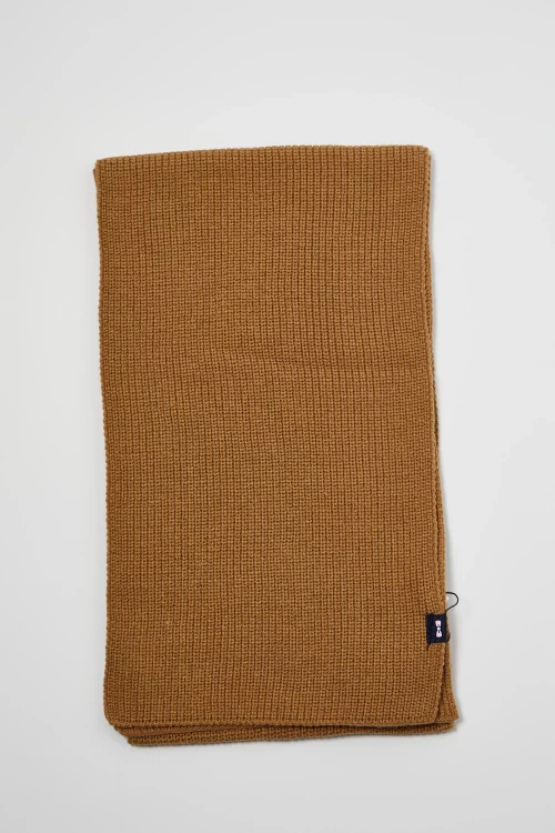 Accessoire Echarpe Tricot Uni Beige Moyen – Image 2