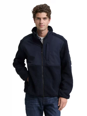 Gilet Manches Longues Sherpa Bleu Fonce