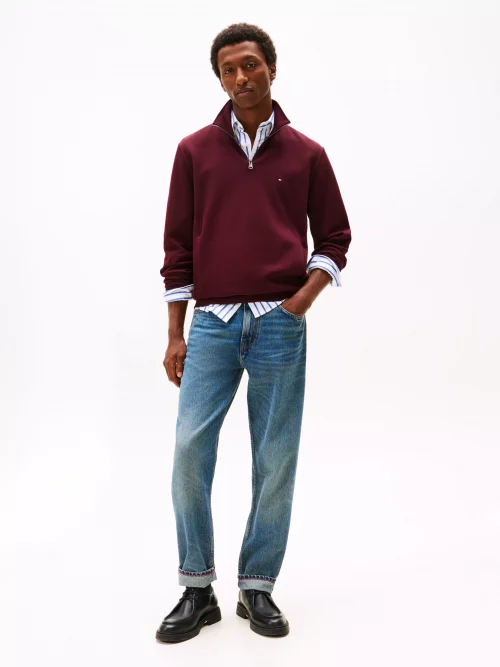 Pull Col Cheminee Tech 1/2 Zip Rouge Fonce – Image 3