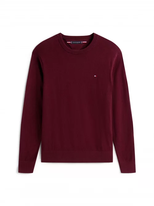 Pull Col Rond Coton Cash Rouge Fonce – Image 4
